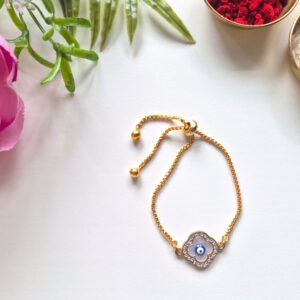 Evil Eye Golden Chain Rakhi