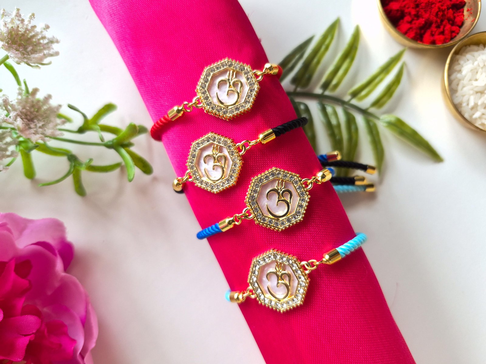 Om Pull Bracelet Rakhi