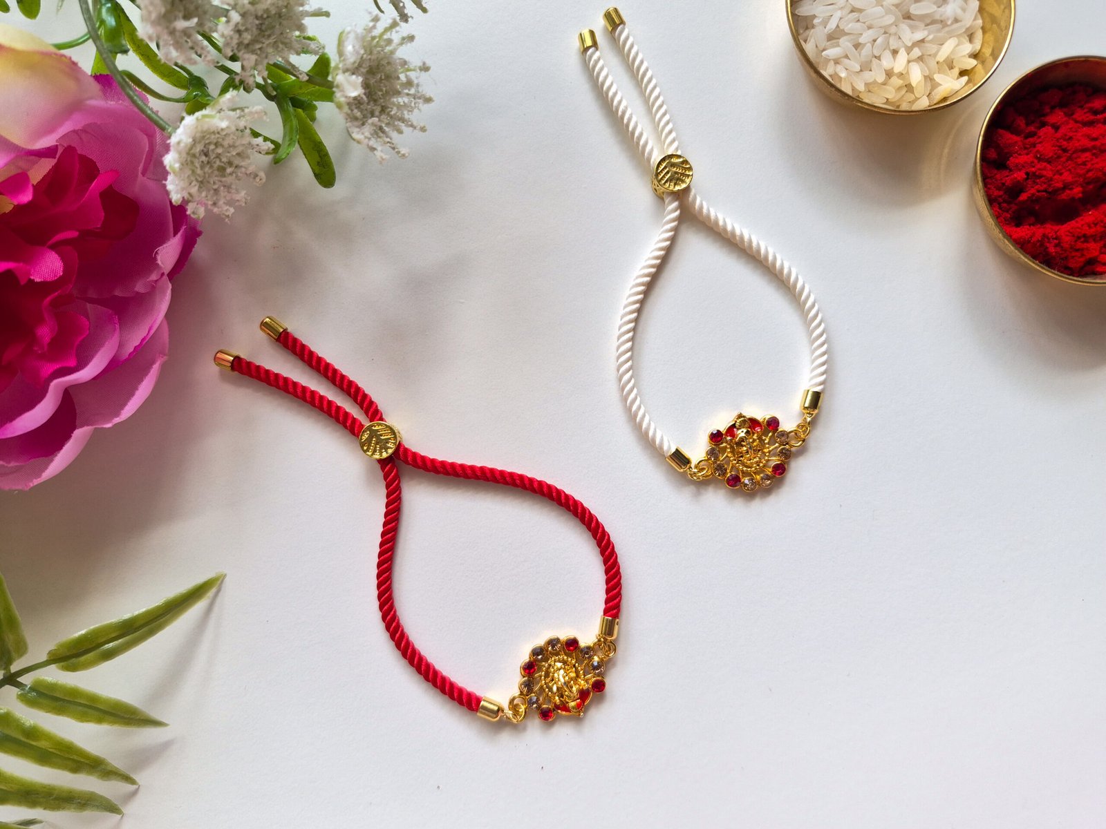 Lord Ganesha (Meenakari) Pull Bracelet Rakhi