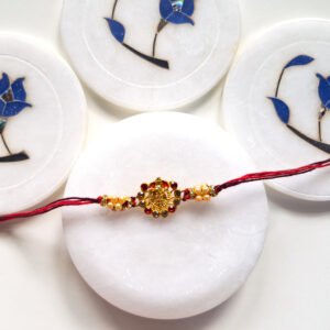Lord Ganesha Pearl Rakhi (Meenakari)