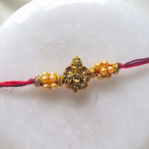 Lord Ganesha Pearl Rakhi