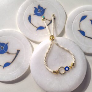Premium Evil Eye Pull Bracelet Rakhi