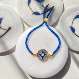 Premium Evil Eye Pull Bracelet Rakhi